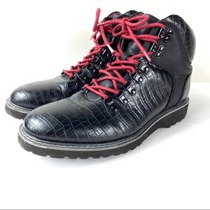 Guess *Faxon* Black Lace-Up Combat Boots
